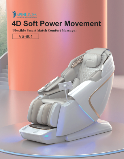 SPINE JADEX 4D Full Body Massage Chair Zero Gravity For Stress, Pain Relief Electric Massage Chair AI Intelligent Core Manipulator With Large Screen AI Voice Control Thermostating Heating Massage Chair (VS 901)