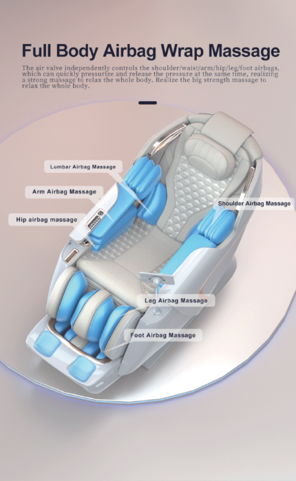 SPINE JADEX 4D Full Body Massage Chair Zero Gravity For Stress, Pain Relief Electric Massage Chair AI Intelligent Core Manipulator With Large Screen AI Voice Control Thermostating Heating Massage Chair (VS 901)