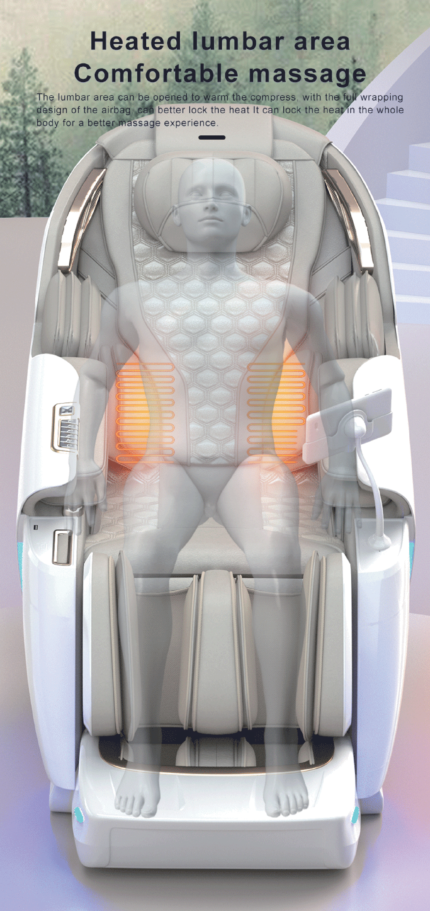 SPINE JADEX 4D Full Body Massage Chair Zero Gravity For Stress, Pain Relief Electric Massage Chair AI Intelligent Core Manipulator With Large Screen AI Voice Control Thermostating Heating Massage Chair (VS 901)