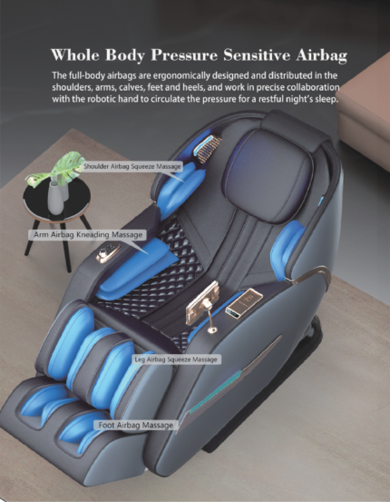 SPINE JADEX Body Massage Chair 4D with Automatic Massage Functions and Zero Gravity (VS-444) Electric Massage Chair For Pain Relief Kneading Office Chair Back Massage, Roller and Vibration