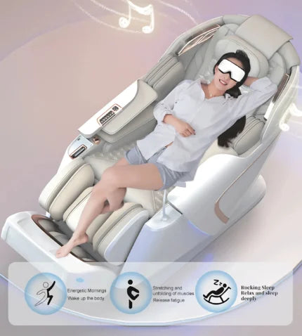 SPINE JADEX 4D Full Body Massage Chair Zero Gravity For Stress, Pain Relief Electric Massage Chair AI Intelligent Core Manipulator With Large Screen AI Voice Control Thermostating Heating Massage Chair