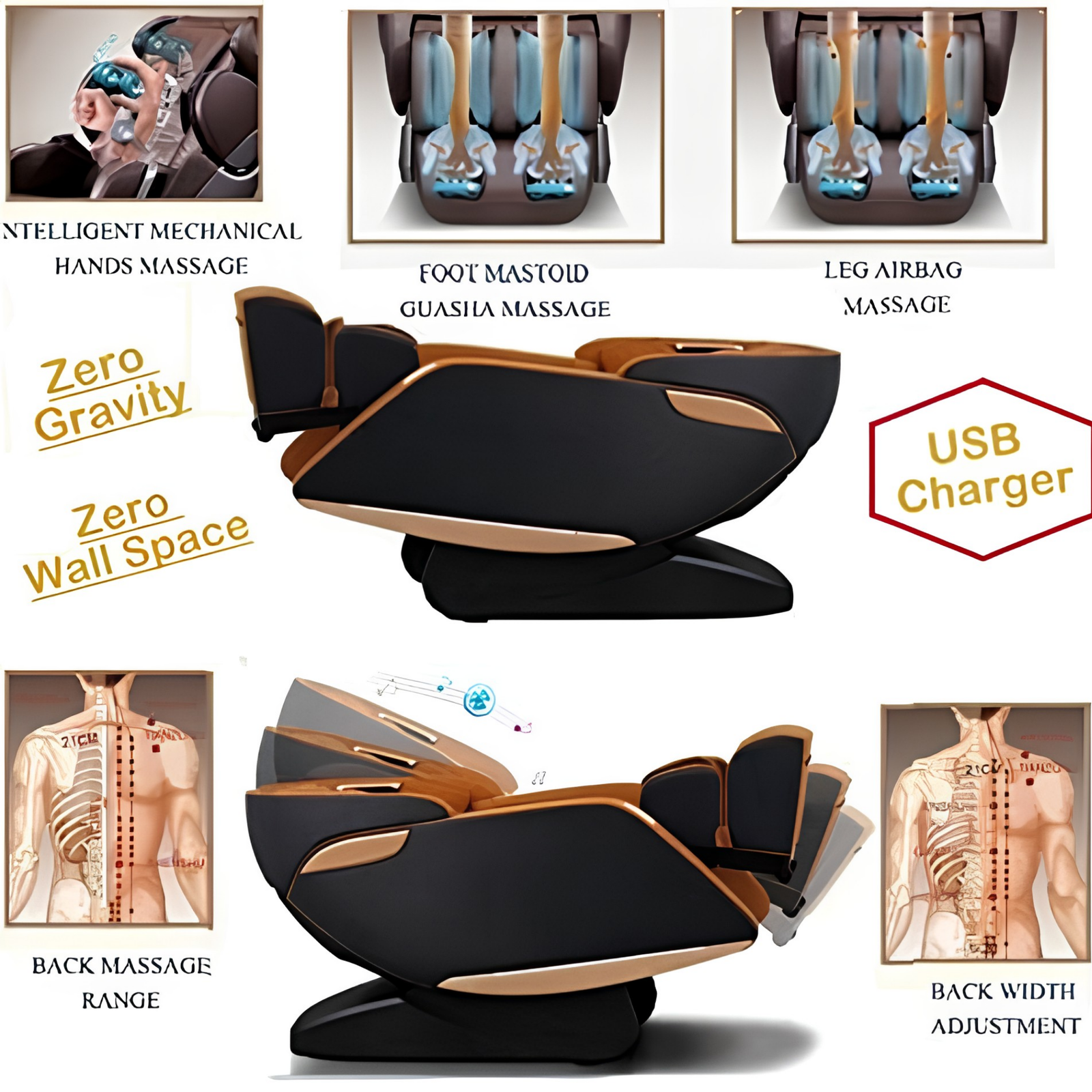 SpineJadex Zero Gravity 3D Full Body Massage Chair - Image 3