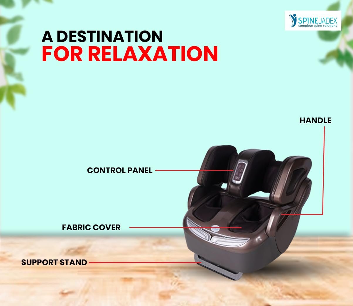 SpineJadex Premium Leg & Calf Massager with Heat Therapy & Deep Kneading Massage - Image 5