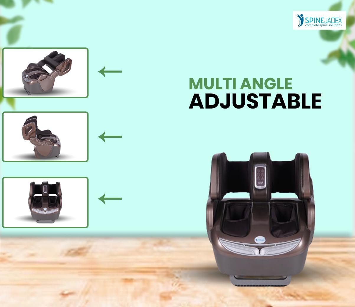 SpineJadex Premium Leg & Calf Massager with Heat Therapy & Deep Kneading Massage - Image 4
