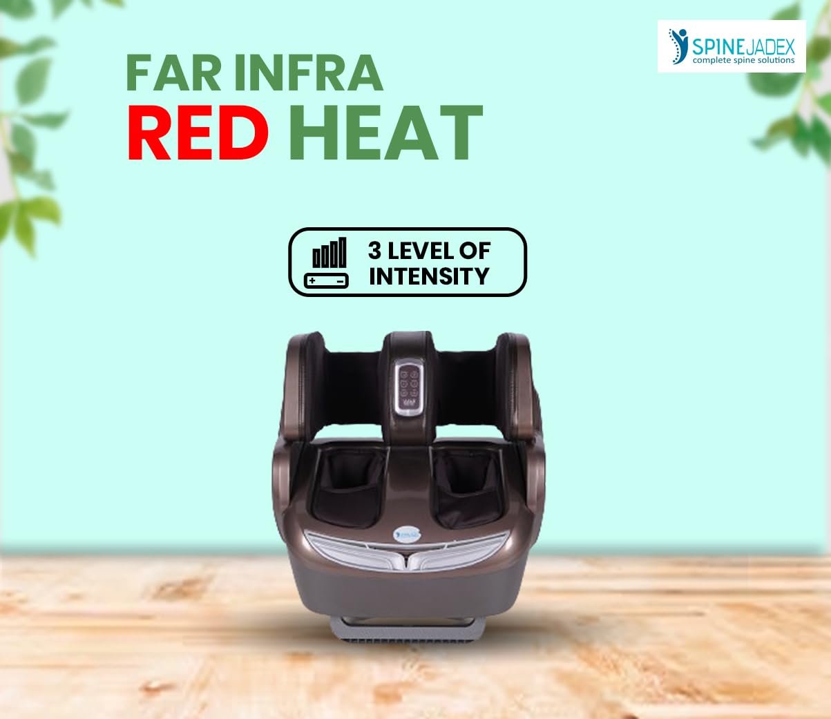 SpineJadex Premium Leg & Calf Massager with Heat Therapy & Deep Kneading Massage - Image 3