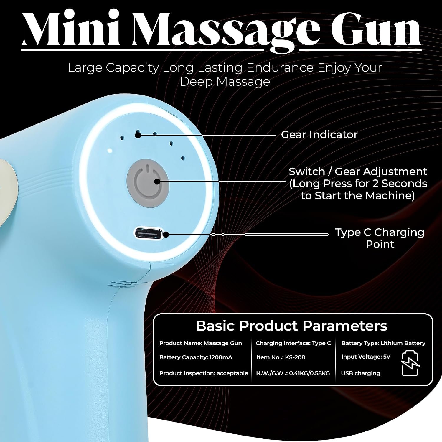 SpineJadex Deep Tissue Massage Gun – Percussion Muscle Massager - Image 4