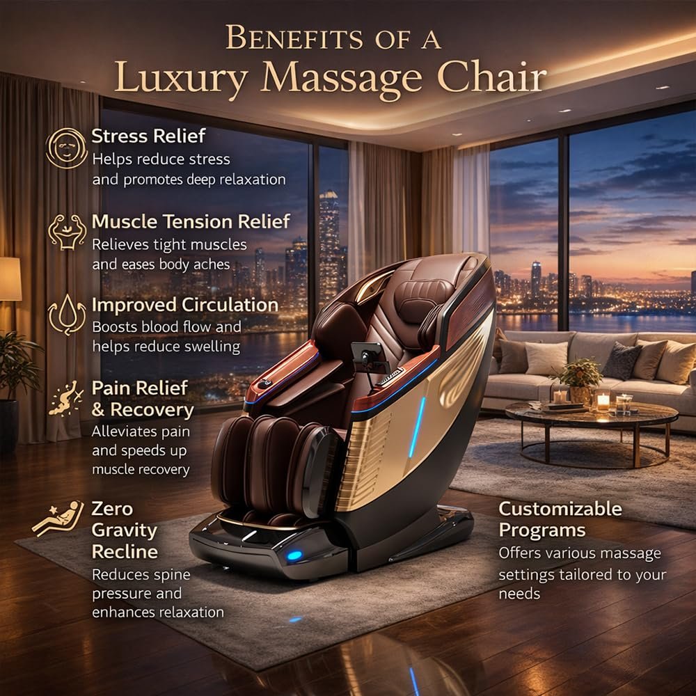 SpineJadex Complete Spin Solutions Full Body Zero Gravity Massage Chair with SL Track, Air Compression, Heating & Smart Body Scan - Image 3